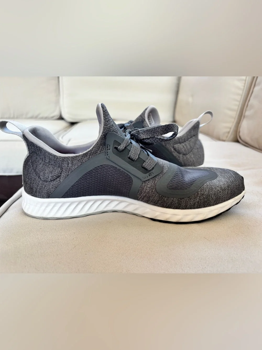 Women’s Adidas Edge Lux Clima Gray Knit Athletic Sneakers